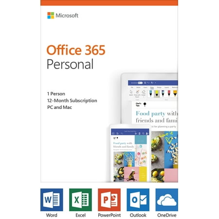 Microsoft Office 365 Personal | 12-month subscription, 1 person, PC/Mac Key (Best Microsoft Office For Mac)