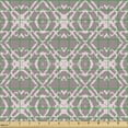 thumbnail image 2 of Ambesonne Damask Fabric by the Yard Upholstery, Grunge Look Flowers Petals, 5 Yards, Pale Mauve Taupe Rose, 2 of 5