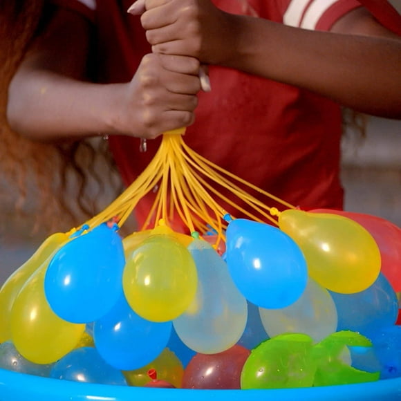 Jinsinto Bunch O Balloons Multi-Colored, Rapid-Filling Self-Sealing Instant Water Balloons for Outdoor Family, Children Summer Fun (10 Bunches) Colors May Vary