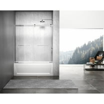 Frameless tub door 60 x 60 Brushed Nickel