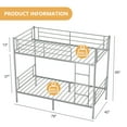 thumbnail image 2 of Zimtown Metal Bunk Bed Twin Over Twin Heavy Duty Bed Frame with Safety Guard Rails & Flat Ladder for Kids Teens Adults, Gray, 2 of 8