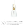 thumbnail image 6 of Beacon 1-Light Pendant Light Clear Satin Brass, 6 of 7