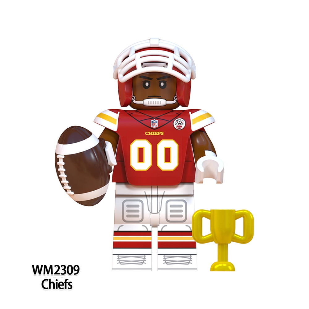 8 Pcs NFL Football Star Minifigures Building Blocks Toys, NFL Football Player Action Figures for Kids Boys Adult Collectible Christmas Birthday Gift