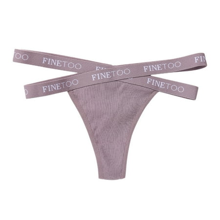 

Women Cross Belt Panties Underpants Simple Letter Thong Sexys Low Waist Seamless Comfortable T-Back Briefs XL Khaki