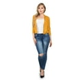 thumbnail image 7 of G-Style USA Women's 3/4 Sleeve Open Front Cropped Cardigan Sweater (S-XL), 7 of 7
