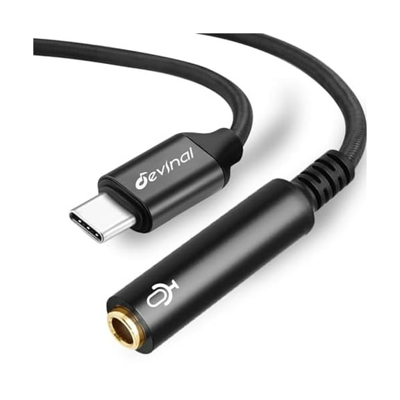 YJJSKEJI Guitar to USB C Record Cable, 1/4" inch Female TS to USB-C YJJSKEJIo Cable, 6.35mm Female Mono to USB Type-C Recording Cord Adapter. Gold Plated 1 Feet