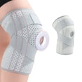 thumbnail image 1 of Rodillera Ajustable con Soporte Lateral y Almohadilla Patelar | Compresión Antideslizante de Neopreno Transpirable | Rodillera Deportiva Unisex para Caminar, Entrenar o Uso Diario – Gris Talla Única, 1 of 11