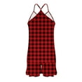 thumbnail image 4 of Goodtrade8 2 Piece Womens Loungewear Plaid Sleeveless Casual Silk Satin V-Neck Petite Womens Pjs Sets, 4 of 8