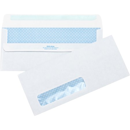 Business Source, BSN42207, No.10 Standard Window Invoice Envelopes, 500 Per Box, White