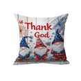 thumbnail image 2 of romoty 4th of July Patriotic Pillow Covers 18"x18", Individual Independence Day Kittens and Gnomes Throw Pillow Case, Square Decorative Cushion Cover for Home Sofa Couch Farmhouse Decor, 2 of 6