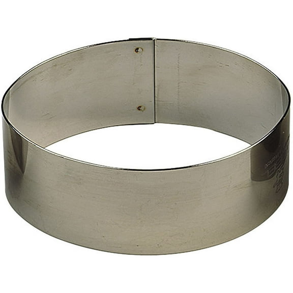 Gobel 868010 Stainless Steel Oval Dessert Ring 2-1/8 Inch x 2-15/16 Inch x 1-3/16 Inch High