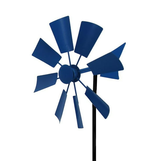 Sugeryy Windmill Spinner Stake Pinwheels Garden Plug In Decor Metal Sculpture Rustic Idyllic Decoration Yard Kinetic Outdoor Art Com Sugeryy Windmill Spinner Stake, Metal Garden Windmill Spinner