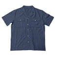 thumbnail image 4 of Mrmaere Men's Collared Button Down Shirt and Shorts Set Short Sleeve 2 Piece Open Front for Beach Travel Navy XL, 4 of 9