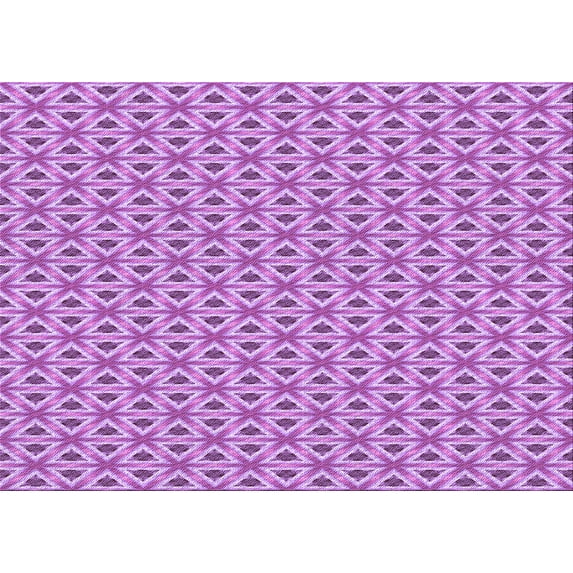 Ahgly Company Indoor Rectangle Patterned Violet Purple Area Rugs, 5' x 8'