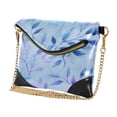 thumbnail image 2 of Versatile Women's Clutch - Waterproof PU Leather with Magnetic Closure and Detachable Strap Soft Blue Watercolor Foliage, 2 of 7