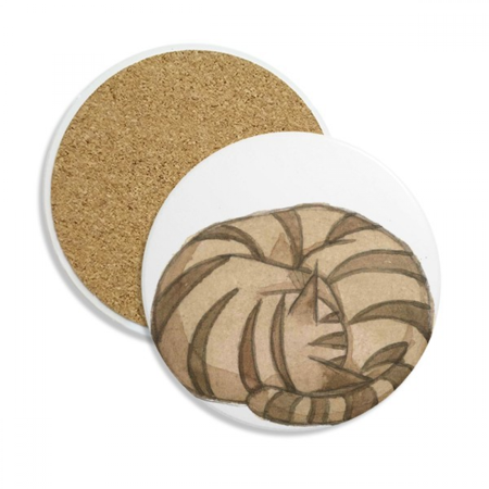 

Miaoji Painting Watercolor Cat Dragon-Li Coaster Cup Mug Tabletop Protection Absorbent Stone