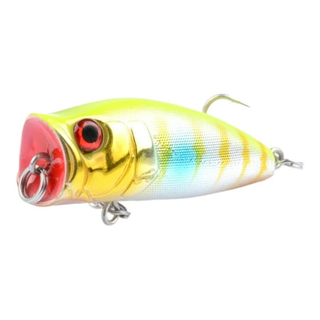 LIVEST 7g/5.75cm Fishing Lure 3D Fisheyes Simulated Universal Lightweight Bright Color Catch Fishes Mini Topwater Popper Freshwater Artificial Snakehead Bait Angling Supplies