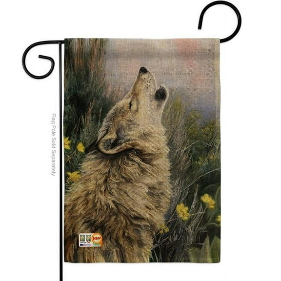 Breeze Decor BD-WL-G-110059-IP-DB-D-US12-AL 13 x 18.5 in. The Call Burlap Nature Wildlife Impressions Decorative Vertical Double Sided Garden Flag