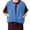 Blue, variant on Women's Outerwear Vests Fuzzy Cropped Casual Button Down Sleeveless Jackets Teddy Gilet for Stylish Layering