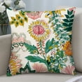 thumbnail image 4 of Heduofu  Boho Floral Pillow Covers 18x18 Set of 4 Bohemian Mandala Decorative Throw Pillow Cases Soft Velvet for Sofa Couch Car Bedroom Home Decor 18x18in, 4 of 5