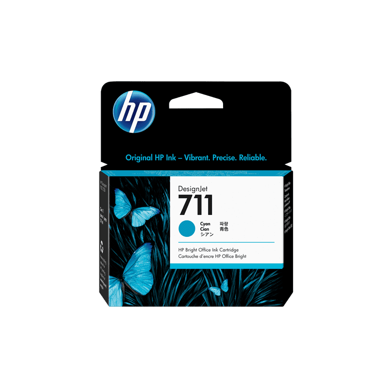 HP 711 29-ml Cyan DesignJet Ink Cartridge, Sharp Printing