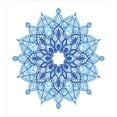 thumbnail image 3 of Blue Mandala Duvet Cover Set, Pointy Petals Ornament Ethnic Floral on Plain Background, Decorative 3 Piece Bedding Set with 2 Pillow Shams, Queen Size, Azure Blue Deep Sky Blue, by Ambesonne, 3 of 3