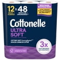 thumbnail image 1 of Cottonelle Ultra Soft Toilet Paper, Strong Toilet Tissue, 12 Mega Rolls, 1 of 7