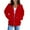 Red, variant on Domzest Sweatshirts for Women Zipper Long Sleeve Hoodies Fall Light Fashion Cotton Drawstring Sweatshirt Y2k with Pocket Jackets Light Purple S