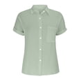thumbnail image 5 of ZJXFGS Ladies Blouses Ladies Tops Fringe Tops for Women Cute Blouses for Women Women'S Shirts Womens' Tops Tees & Blouses Plus Size Women Blouses Green M, 5 of 9