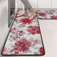 thumbnail image 2 of Kitchen Rugs Sets Of 2,Pioneer Flower Floral Print Pattern Anti Fatigue Kitchen Mat Rugs Non Slip Washable,Decorative Kitchen Floor Mats for Kitchen,Sink,Laundry,17"x47"+17"x47", 2 of 5