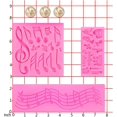 thumbnail image 3 of 3 piezas de nota musical, molde para fondant, nota musical, tapete de encaje, molde de silicona para dulces musicales para decoración de pasteles, 3 of 4