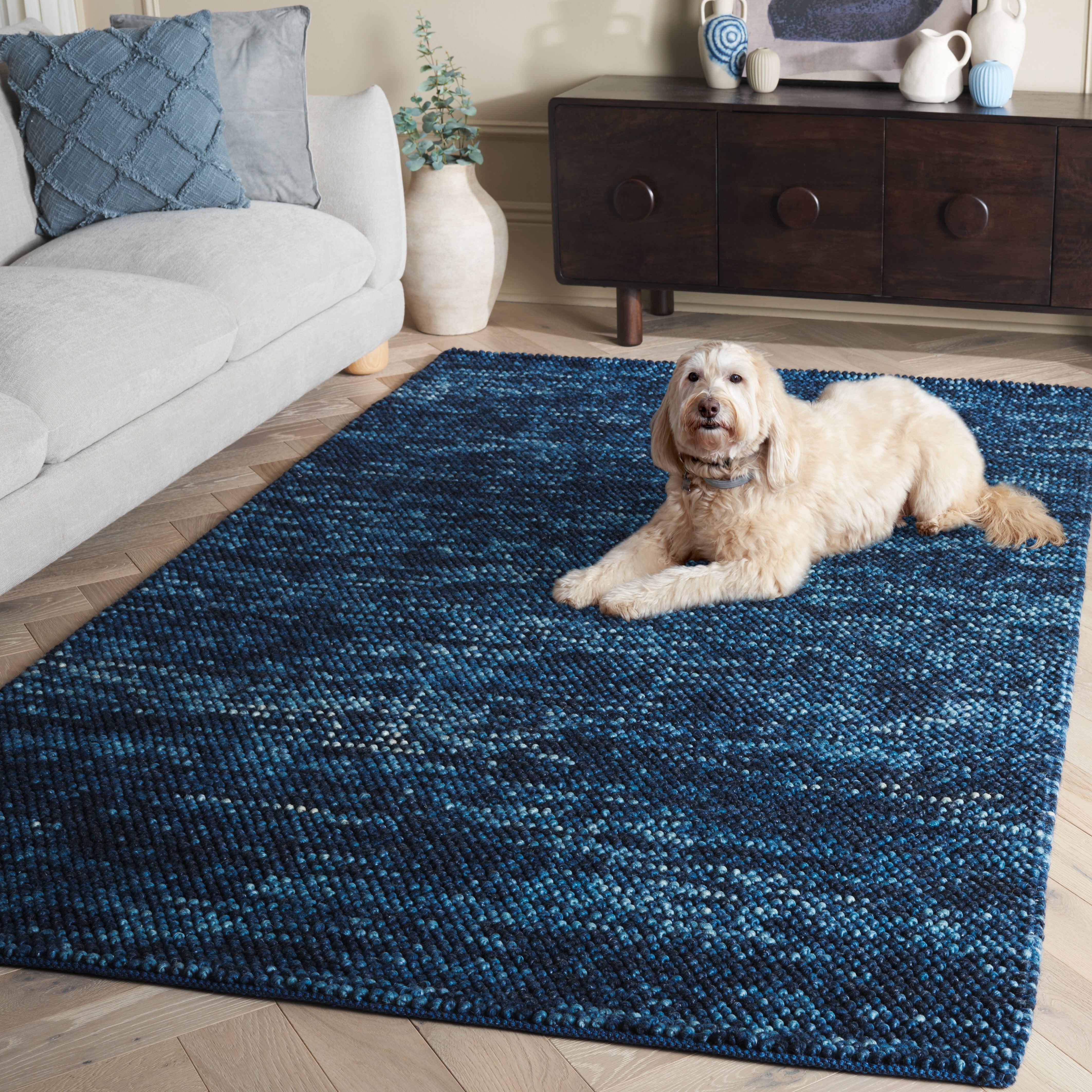 Safavieh Natura Willoughby Distressed Area Rug, Navy/Blue, 2' x 3'