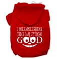 thumbnail image 1 of Up To No Good Screen Print Pet Hoodies Red Size Xs (8), 1 of 1