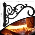 thumbnail image 2 of Soporte decorativo, diseño exquisito, resistente a la oxidación, de hierro fundido, colgador de pared para comederos de pájaros, cestas colgantes, linternas marroquíes, jardineras, elegantes ganchos, 2 of 5