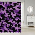 thumbnail image 2 of Manfei Minimalism Camouflage Shower Curtain 72Wx72L, Contemporary Art Camo Shower Curtain 72Wx72L, Lavender, 2 of 5