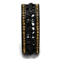 thumbnail image 4 of Luxe Jewelry Designs Women's IP Black Stainless Steel Cross Shaped Ring with Yellow Topaz Crystals -, 4 of 4