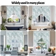 thumbnail image 6 of Swag Curtain Valances Green Waves Swag Valances for Kitchen Windows Ocean Lines Stripes Short Topper Curtains Valance Tier Pair for Kitchen Bedroom Living Room Bathroom 28"x36", 6 of 8