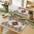 thumbnail image 6 of Placemats for Dinning Table Set of 8, Brown Gray Boho Southwestern Ethnic Abstract Geometric Burlap Kitchen Place Mats Waterproof Cloth Table Mats, Indoor Outdoor Placemats Easy Clean Dinner Decor, 6 of 8