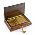 thumbnail image 2 of Classic Style Burl-Elm with Rosewood Border Musical Jewelry Box - What a Wonderful World, 2 of 2
