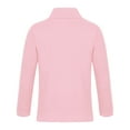 thumbnail image 3 of Raenseen Kids Girls Boys Long Sleeve Thermal Tops Base Layer T-Shirt Mock Neck Warm Stretchy Pink 130, 3 of 8