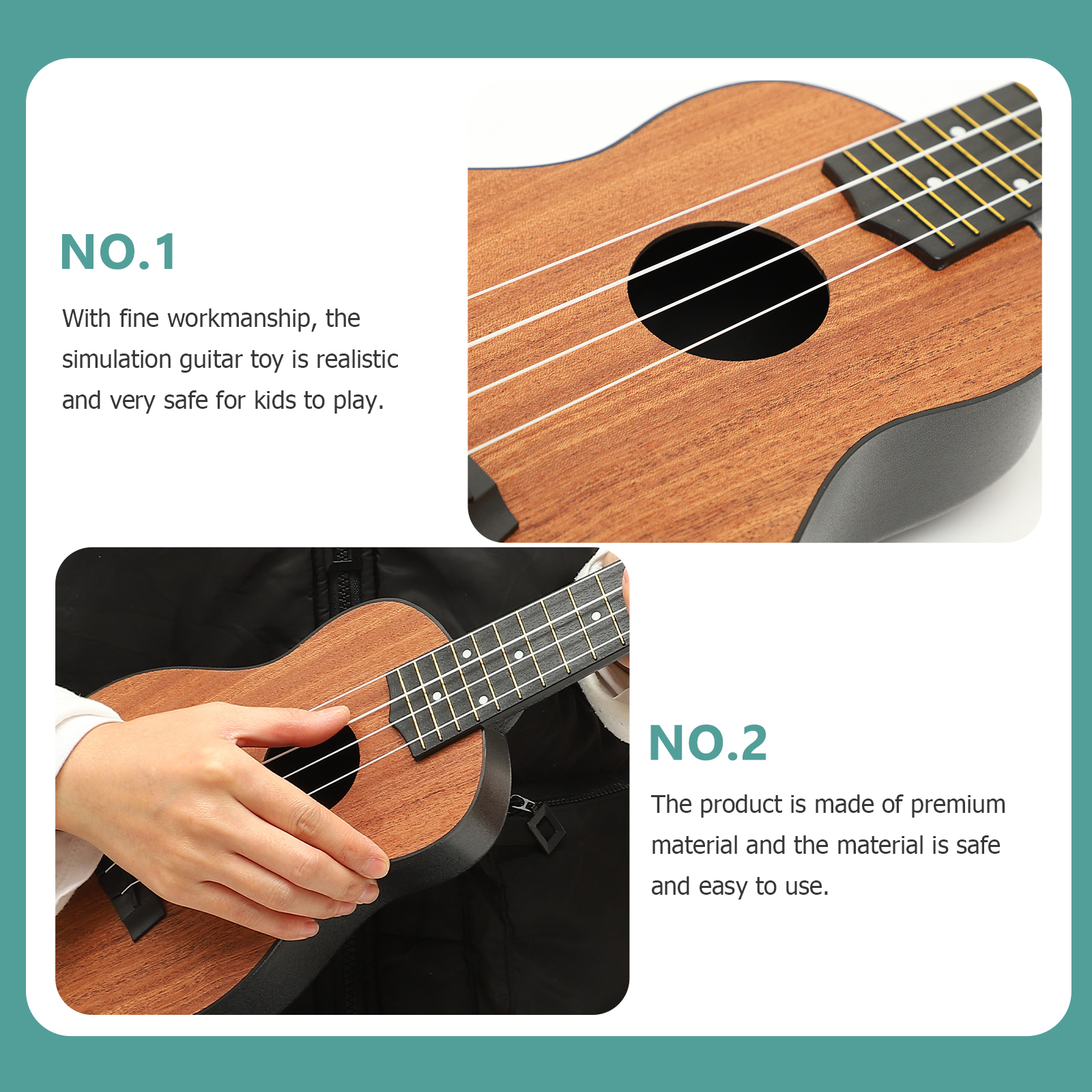 HEALEEP 21.5 Inch Ukulele String Instrument 1 Pack with Strings and Lightweight Design