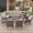 Beige, variant on PARKWELL 8-Piece Outdoor Sectional Furniture Set,Patio Wicker L Shaped Couch High Back Conversation Set with Swivel Glider Armchair for Garden Yard,Brown Wicker Navy Cushion