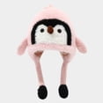 thumbnail image 2 of Leey-World Girls Penguin Knit Hat Boys Cartoon Warm Fuzzy Beanie Winter Fleece Lining Cap with Ear for Toddler Baby Boys and Girls, 2 of 9