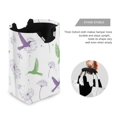 thumbnail image 3 of Yayeee Freestanding Laundry Hamper with Handle Collapsible Large Storage Basket for Clothes, Purple Birds, 3 of 7