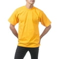 thumbnail image 3 of Pro Club Men's Heavyweight Cotton Short Sleeve Crew Neck T-Shirt,GOLD,S, 3 of 5