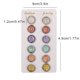 thumbnail image 3 of Conjunto de 6 pares de pendientes de combinación de una tarjeta con aretes redondos de colores de moda, aretes de colores de alta gama, 3 of 6