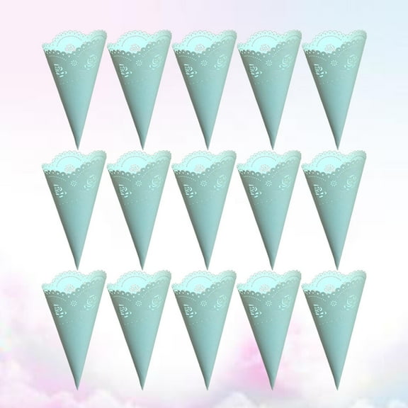 SEWCHICS 20PCS Flower Cones for Bouquets Classic Paper Holder for Decoration