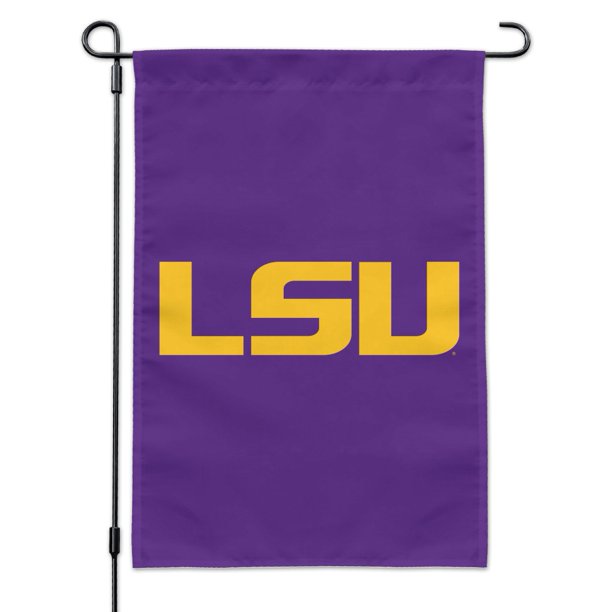 LSU Logo on Purple Garden Yard Flag