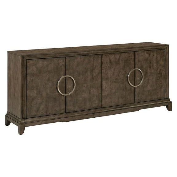 Liberty Furniture Lexington Park 4 Door Accent Cabinet with Burl Wood Front - Chai Spice