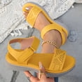 thumbnail image 5 of LOVZFMLL Women's Sandals Comfort Walking Hiking Wedges Sandals with Arch Support Open Toe Ankle Strap Casual Summer Sandals Yellow 7, 5 of 7